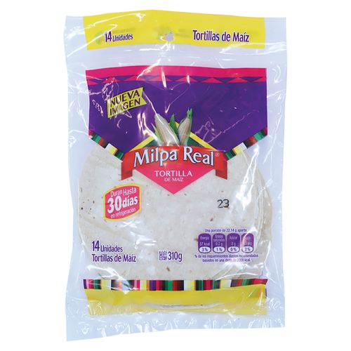 Tortilla Milpa Real Trigo Pequeño de 14 Unidades - 310 g