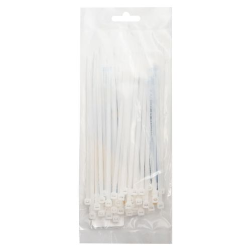 Cinchos De Plast 6 in Blanco - 50 Unidades (1 in = 2.54 cm)