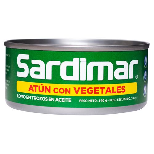 Atún Sardimar Trozos En Aceite Con Vegetales - 140 g