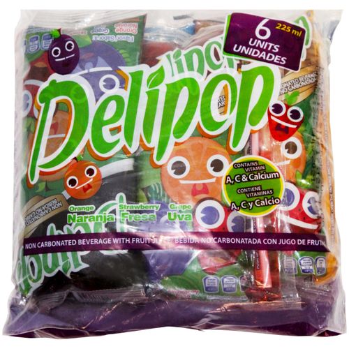 Bebida Delipop Bolsa 6 Pk 225 ml