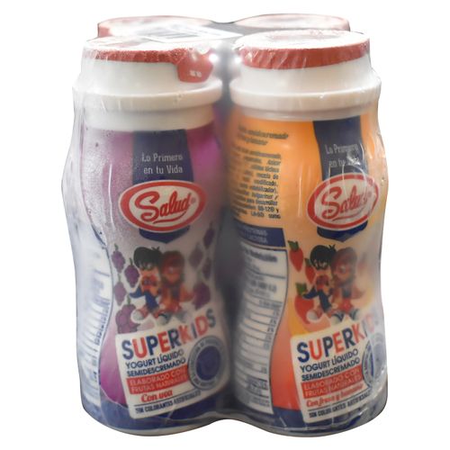 4 Pack Yogurt Salud Super Kids - 400 ml