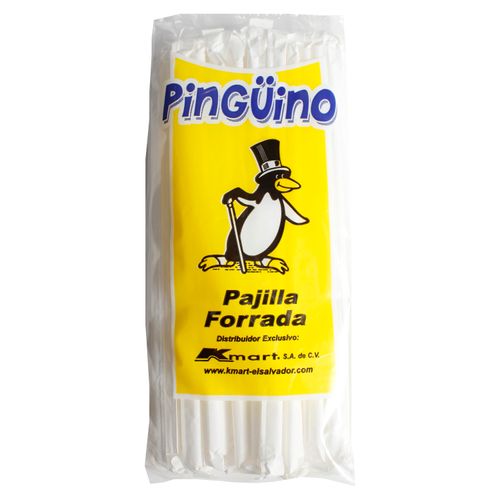 Pajilla Pinguino Forrada Paquete - 85 Unidades