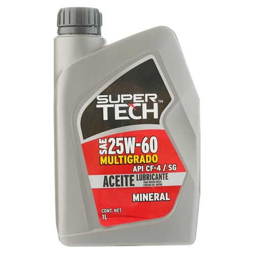 Aceite Supertech 25W60 Mineral Lt