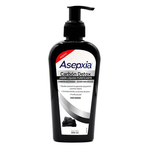 Jabón Líquido Asepxia Carbón 200 ml