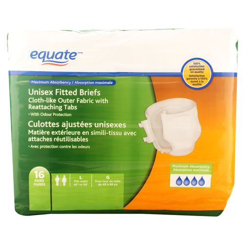 Pañales Equate Adulto Unisex Talla L - 16unidades