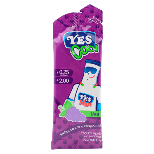 Yogurt Yescool Liquido Uva - 115 g