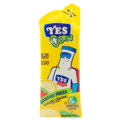 Yogurt Yes Cool Liquido Banana Fresa - 115 g