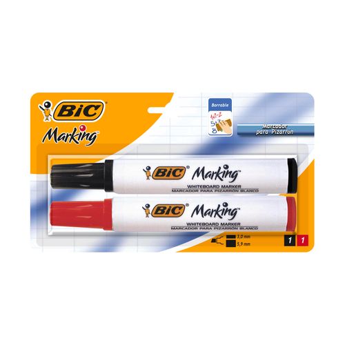 Marcador Para Pizarra Bic Negro Y Rojo - Unidad