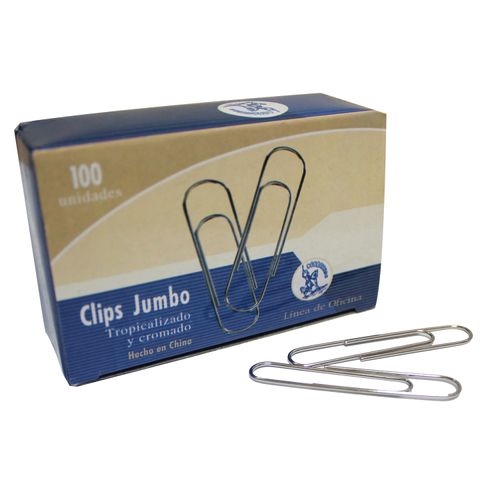Caja De Clips Jumbo-100 Unidades