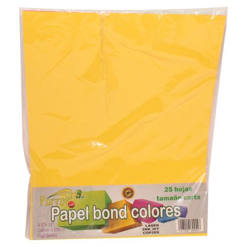 Hojas De Color Parrot Tamano Carta- 25 Unidades