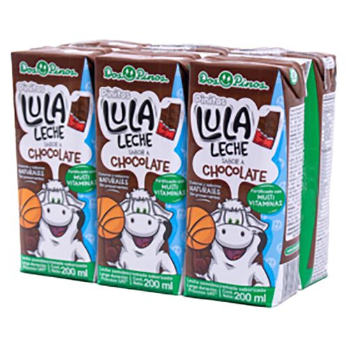 6 Pack Leche Lula Chocolate Dos Pinos -  200 ml