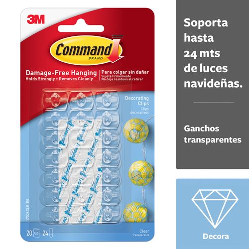 Mini Ganchos Decorativos Command, Transparentes