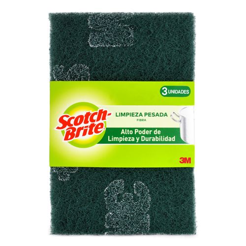 Fibra Verde Limpieza Pesada Scotch-Brite x 3 und