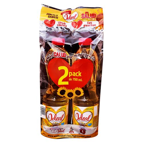 2 Pack Aceite Ideal Botella - 1500 ml