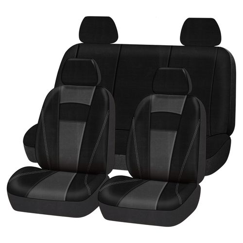 Set Fundas Para Asiento Ad Negro Y Gris