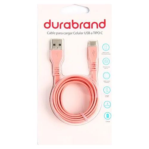 Durabrand Cable Tipo C 3 Pies Rosado