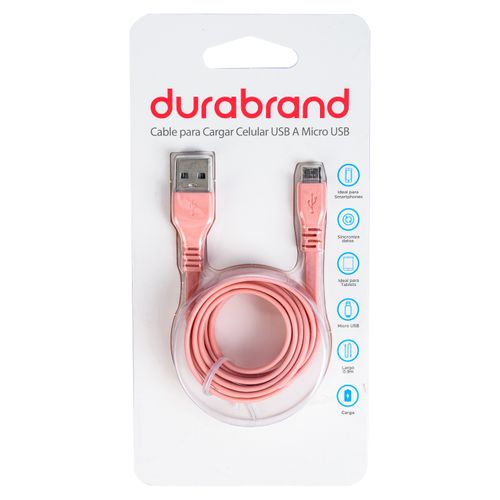 Durabrand Cable Usb 3 Pies Rosado