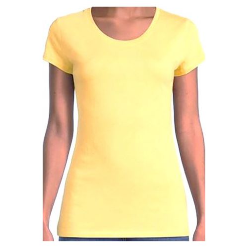 T shirt NOBO manga corta para dama, talla : XS Amarillo