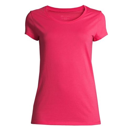 T shirt NOBO manga corta para dama, talla : XL Fucsia