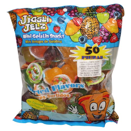 Mini Geliatina Jiggli Jeltz 50Un 800 g