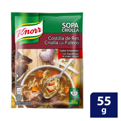 Sopa Knorr Costilla Criolla Fideos - 55 g