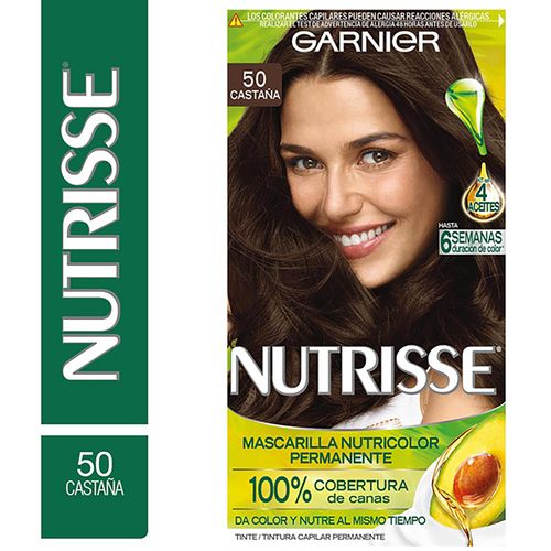 Tinte para el cabello Permanente Garnier Nutrisse Castaña 50