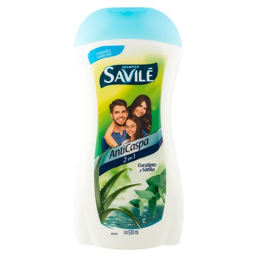 Shampoo Savilé Eucalipto Y Sábila Anticaspa 2 En 1 - 530 ml