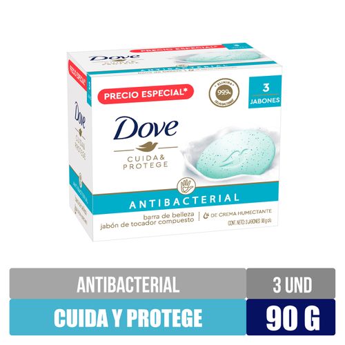 3 Pack Jabón En Barra Dove Antibacterial - 270 g