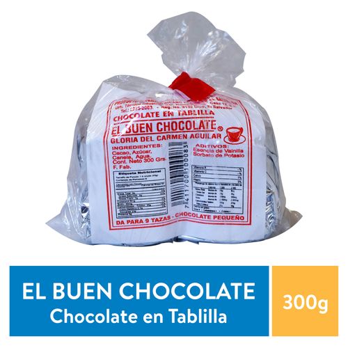 Choc Tablilla El Buen Chocolate Bolsa 9U