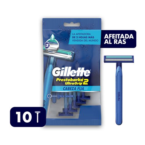 Máquinas Para Afeitar Desechables Gillette Prestobarba2 Ultragrip - 10 Unidades