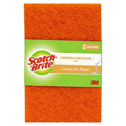 Scotch Brite Fibra Naranja Cero Rayas 2U