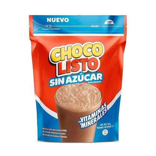 Bebida en Polvo Chocolisto Sin Azúcar - 180 g