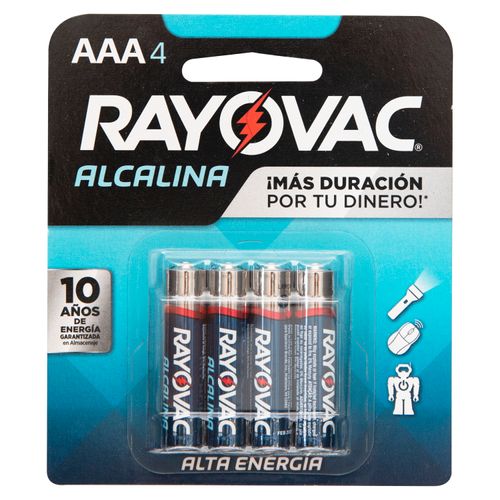 Bateria Alcalina Marca Rayovac. Tamaño: 3A - 4und