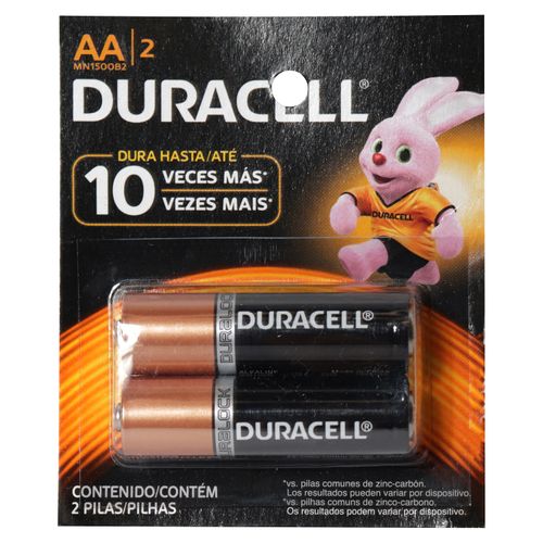 Batería Alcalina Duracell. Tamaño: 2A - 2und