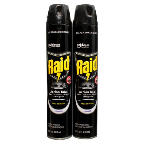 2Pk Insecticida Raid Acción Total - 800 ml