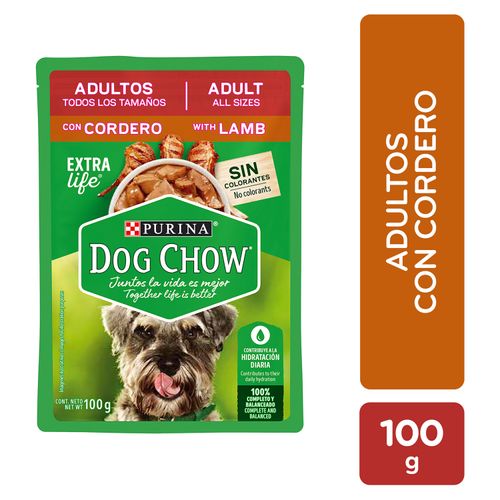 Alimento Húmedo Perro Adultos Purina Dog Chow Todos Los Tamaños Cordero - 100 g