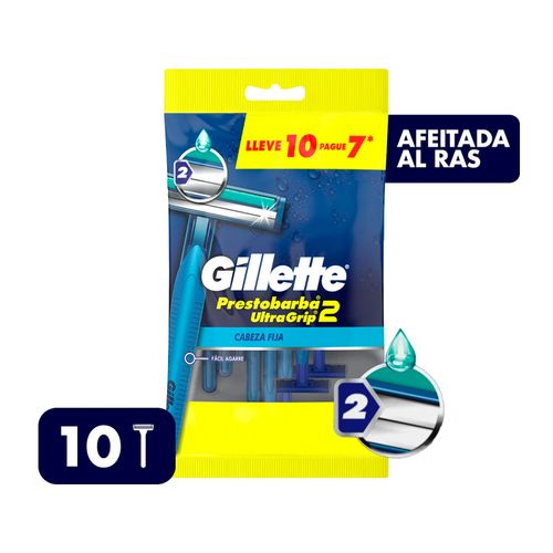 Rasuradoras Desechables Gillette Prestobarba2 UltraGrip -10 Uds