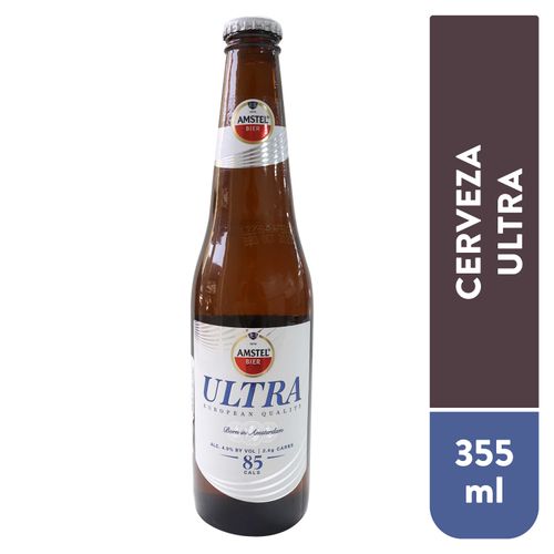 Cerveza Amstel Ultra, Botella Vidrio - 355ml