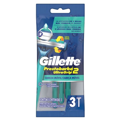 Prestobarba Gillette Ultra Grip2 Con Cabeza Movil