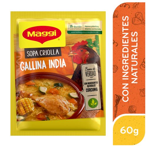 Sopa Criolla Maggi Gallina India sobre - 60 g