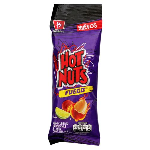Maní Hot Nuts Fuego, Sabor Chile Y Limón - 50 g