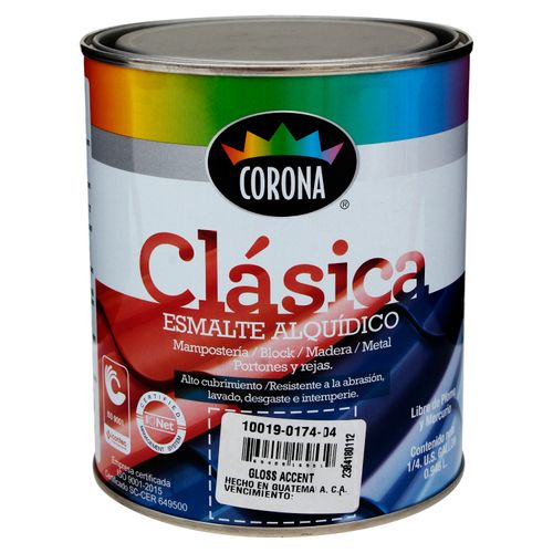 Pintura Clásica de Aceite Corona, Entinta -Cuarto Galón