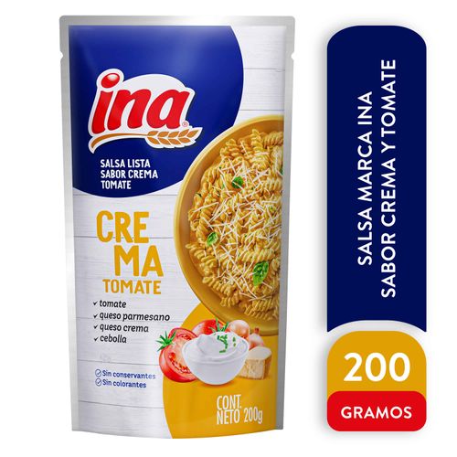 Salsa Ina Sabor Crema Y Tomate - 200 g