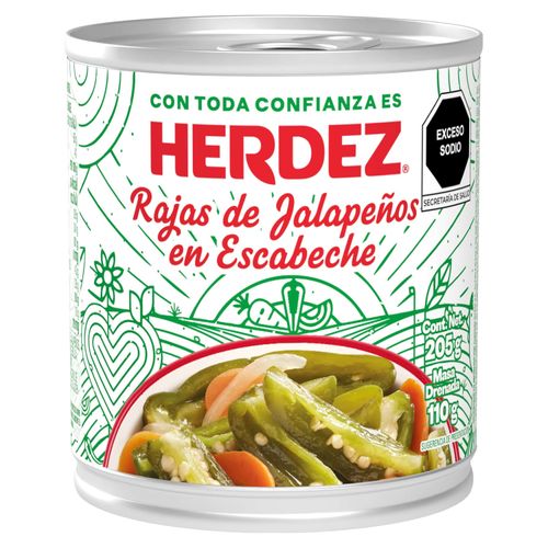 Chile Herdez Jalapeno Rajas Escabeche - 205 g