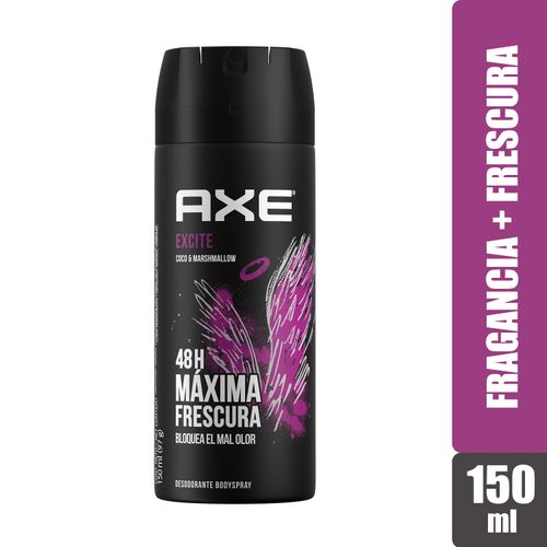 Desodorante BodySpray Axe Excite Aerosol, Coco Y Marshmallow - 150ml