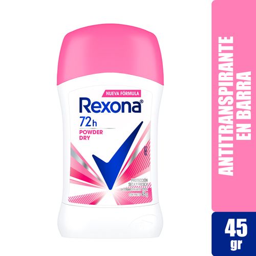 Desodorante Rexona Caballero Powder Dry, Protección Seca Y Fresca Barra - 45 g