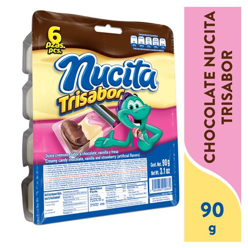 Chocolate Marca Nucita Sabores Trisabor Caja 6 Uds - 90 g