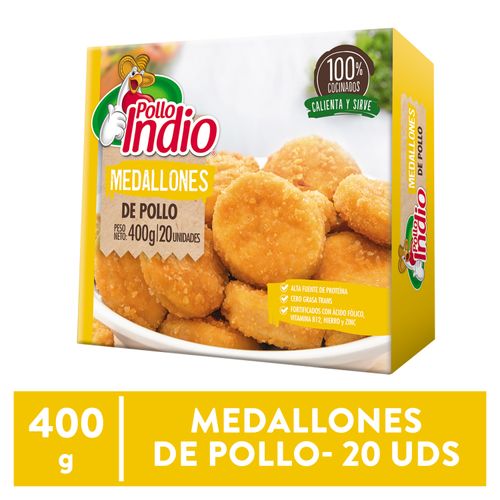 Medallones Pollo Indio Caja - 400 g/20Uds