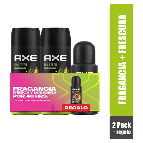 Desodorante Body Spray Axe Epic Fresh Aerosol150 ml + Compact - 58 g 2 pack