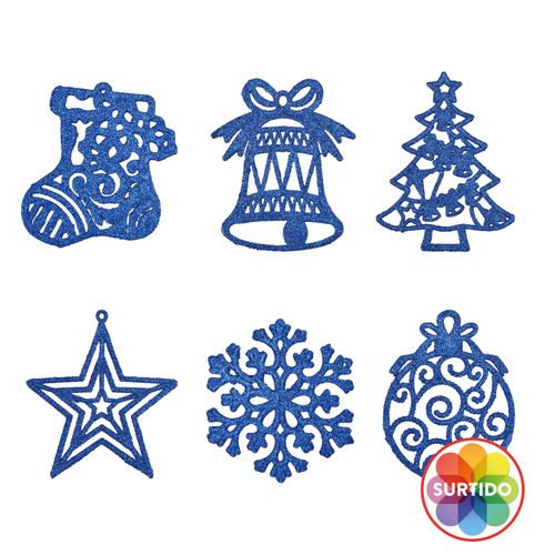 Adorno Navidad Marca Holiday Time Para Árbol Color 6Uds